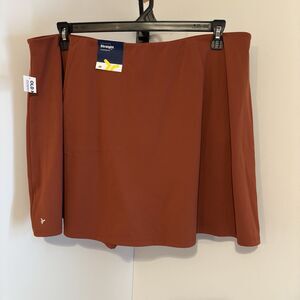 Old Navy 2X Brown Active X-High Rise Athletic Skort Go-Dry Pocket Waist 38" NWT